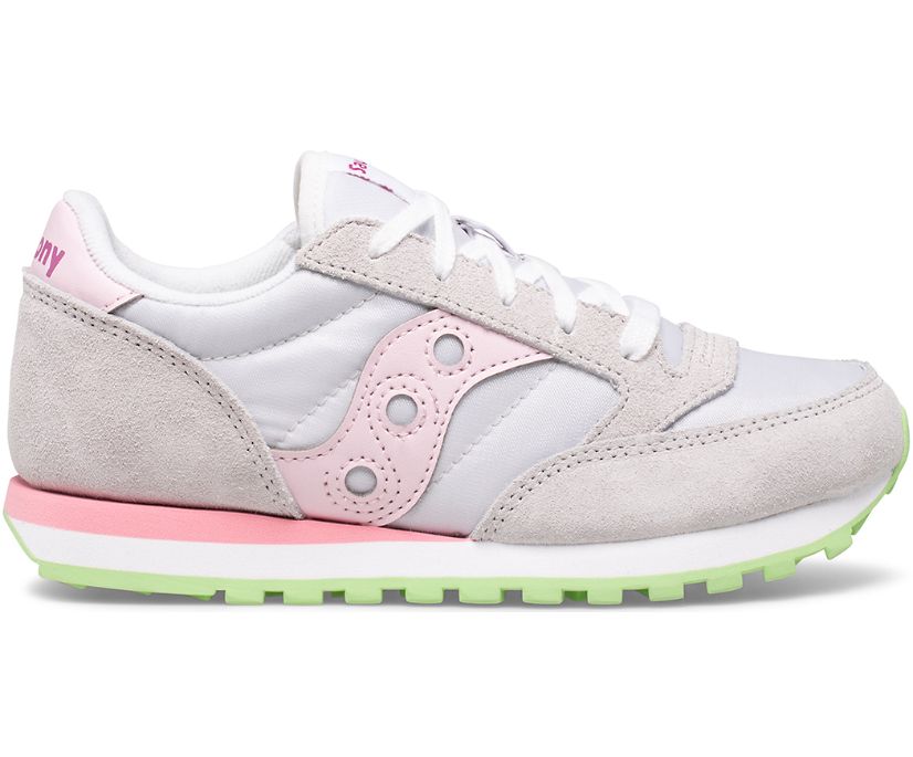 Tenis Saucony Jazz Original Niños Grises Rosas Verdes | México 814ILHS